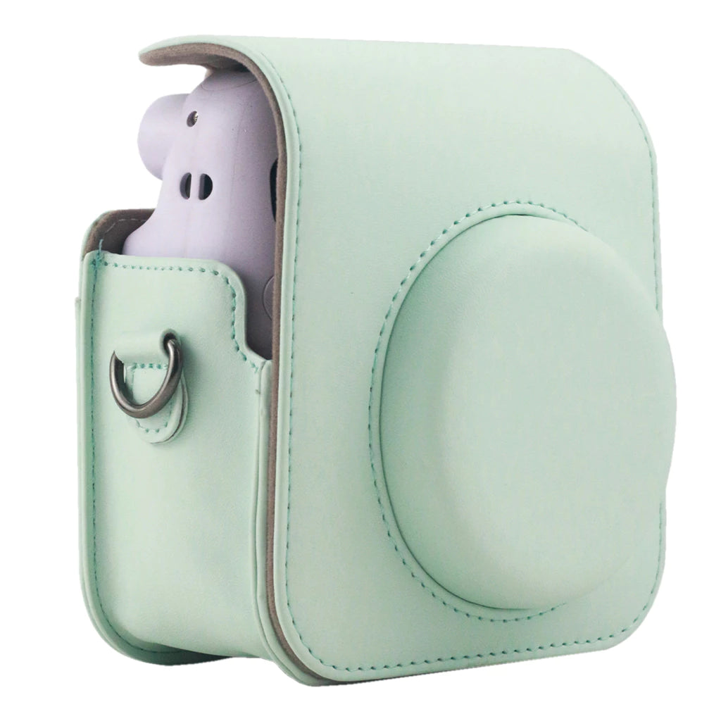 PU Leather Case with Shoulder Strap For Fujifilm Instax Mini 12 Camera